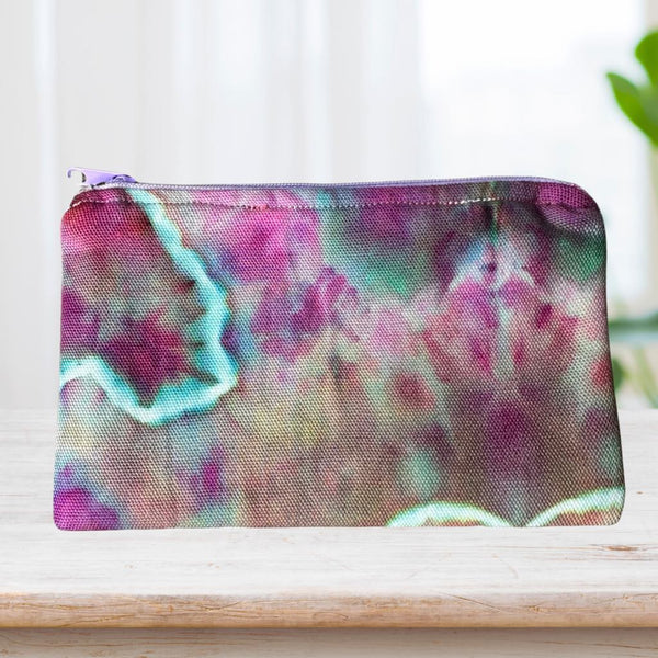 Handmade Tie Dye Zipper Pouch