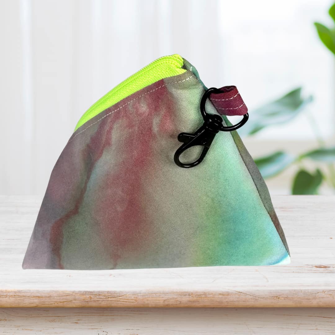 Handmade Tie Dye Zipper Pouch