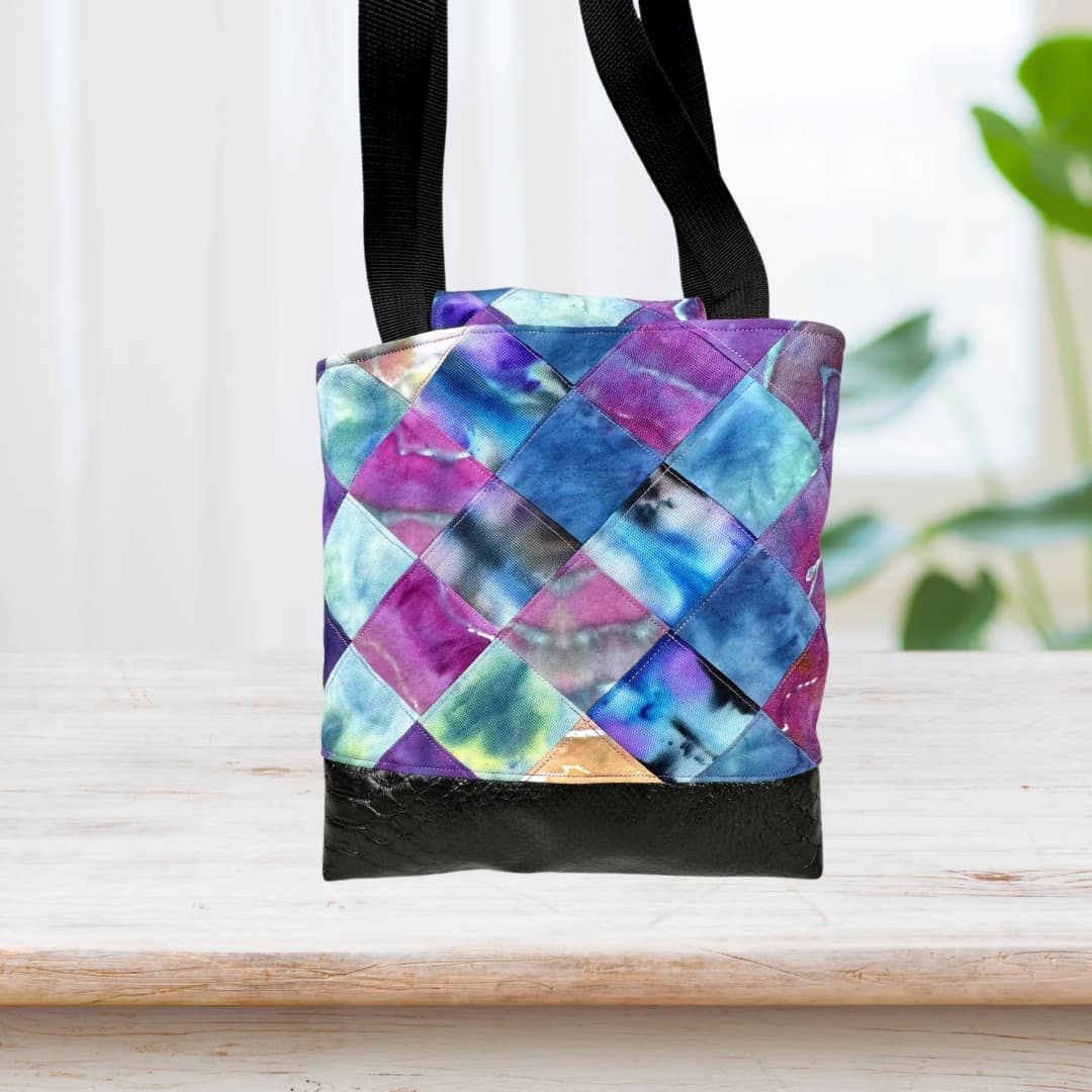 Tie Dye Handcrafted Quilted Purse