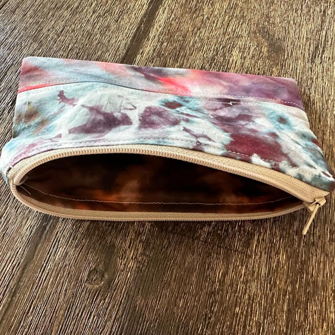 Handmade Tie Dye Zipper Pouch