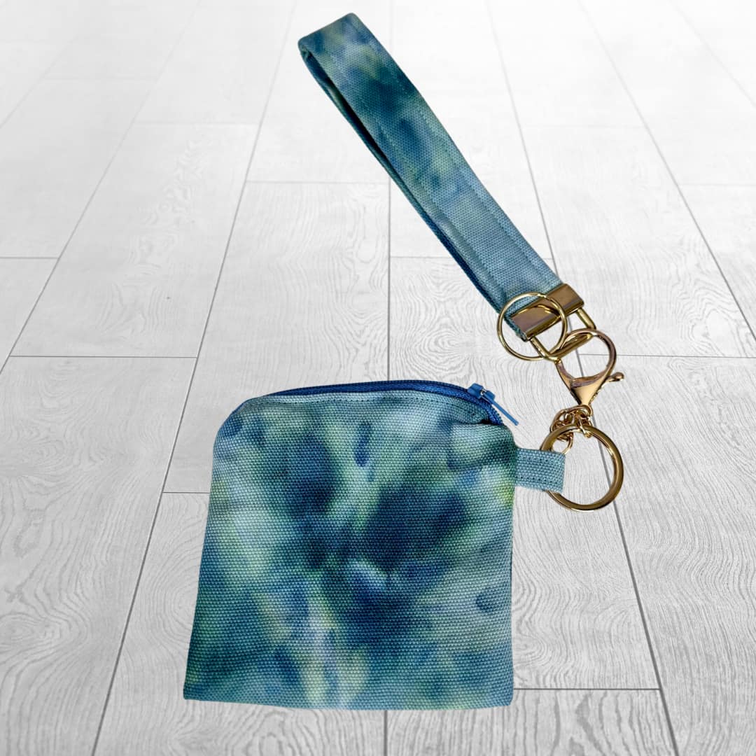 Handmade Tie Dye Zipper Pouch & Wristlet