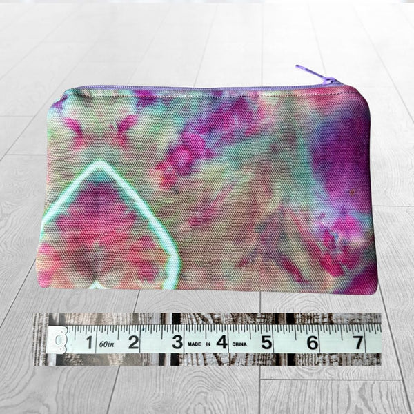 Handmade Tie Dye Zipper Pouch