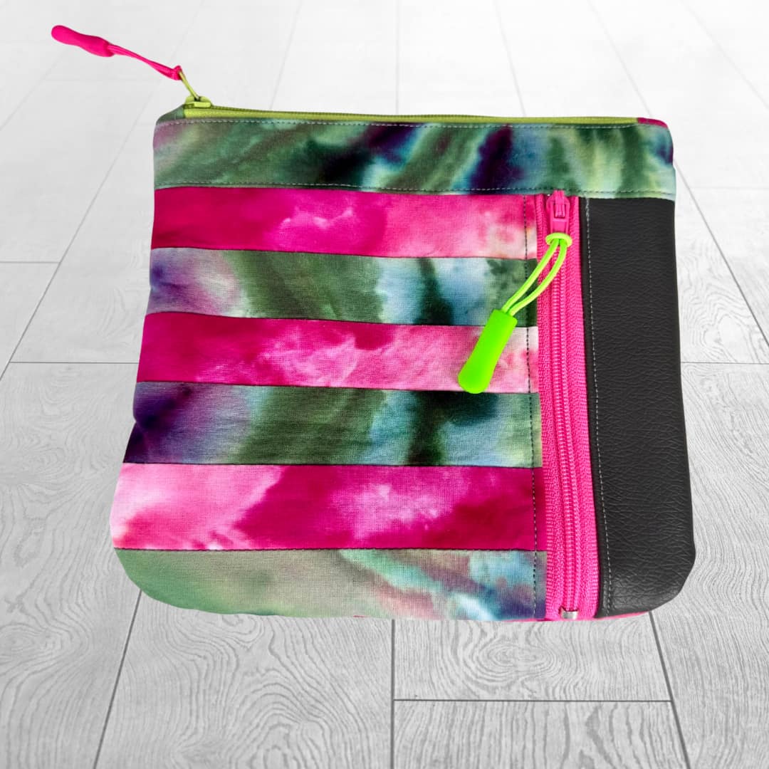 Handmade Tie Dye Zipper Pouch