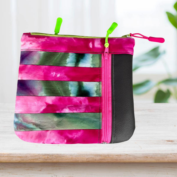 Handmade Tie Dye Zipper Pouch